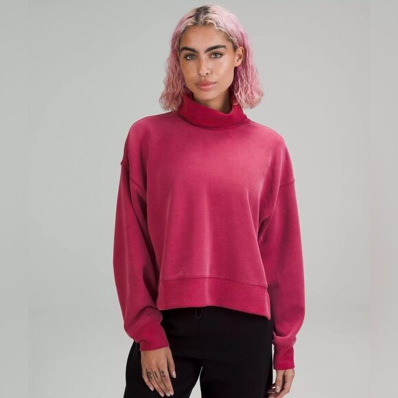 lululemon athletica Tops - Lululemon Softstream Turtleneck Pullover Pomegranate Size 4